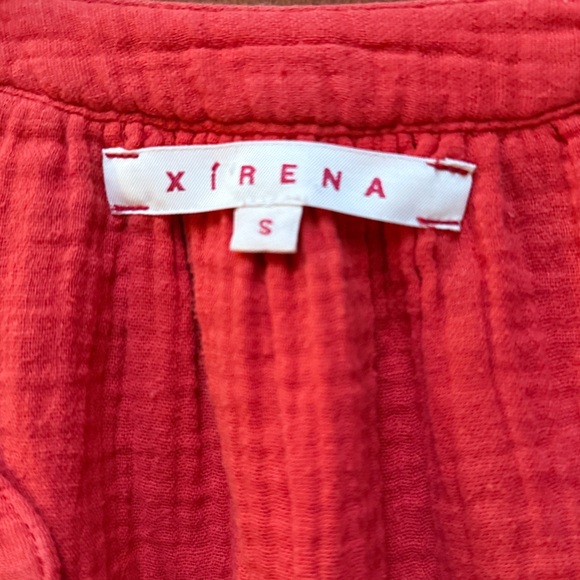 Xirena Cotton Gauze Split Neck Top Small - Picture 4 of 5